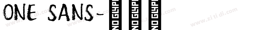 one sans字体转换